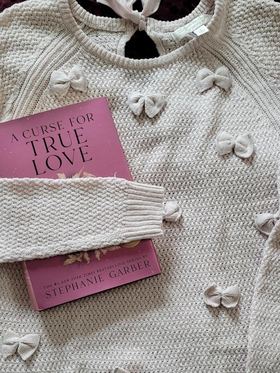 LC Lauren Conrad Sweaters - Bow Accent Knit Sweater in Light Pink
